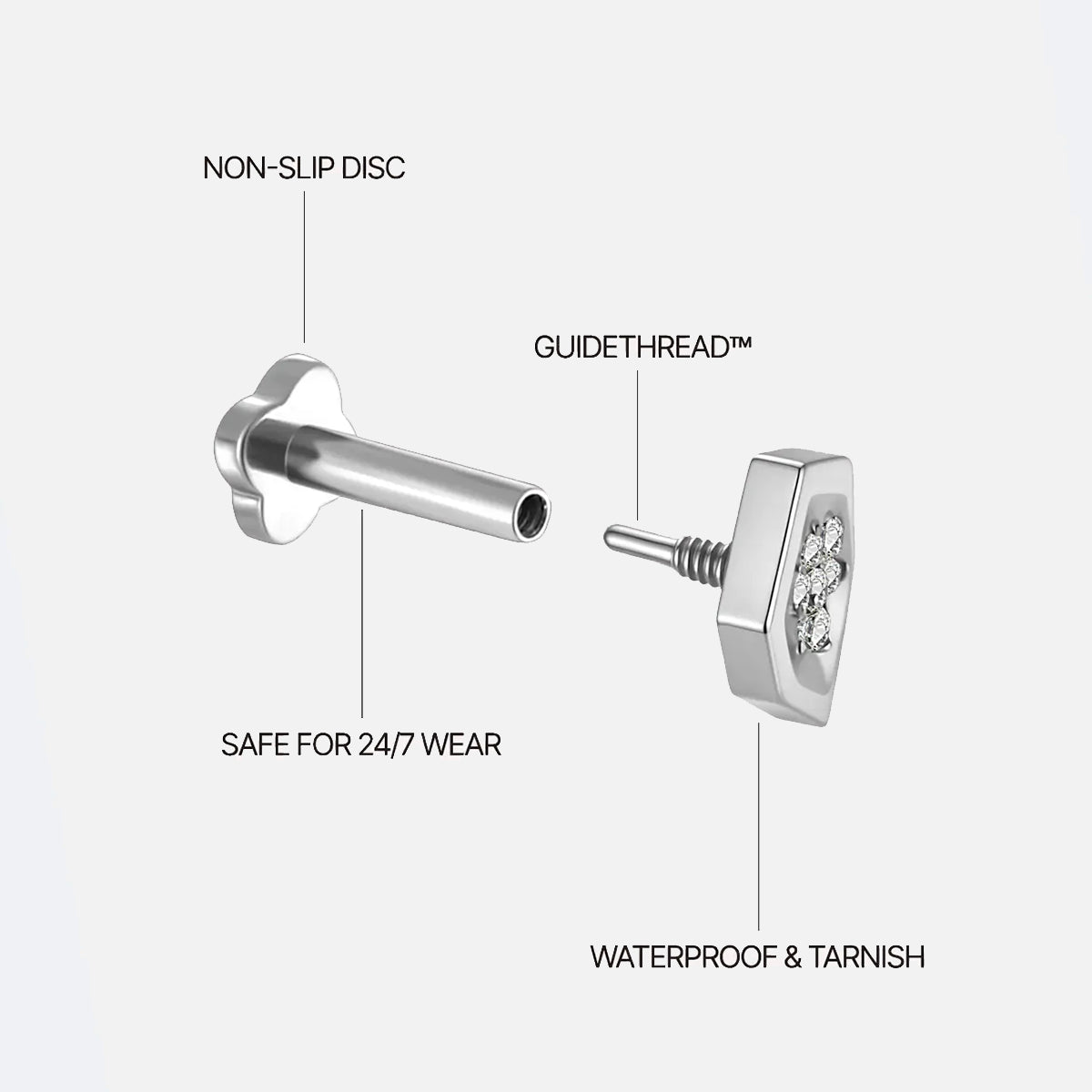 CRYSTAL SHIELD FLATBACK STUD