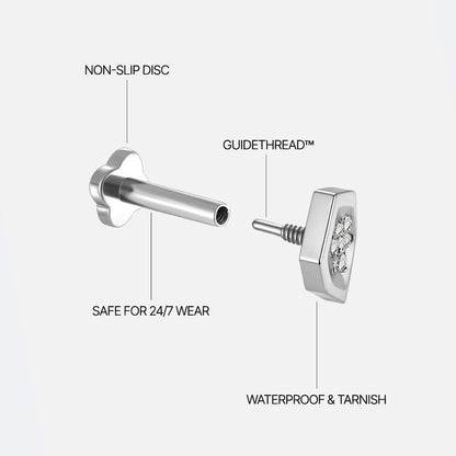 CRYSTAL SHIELD FLATBACK STUD