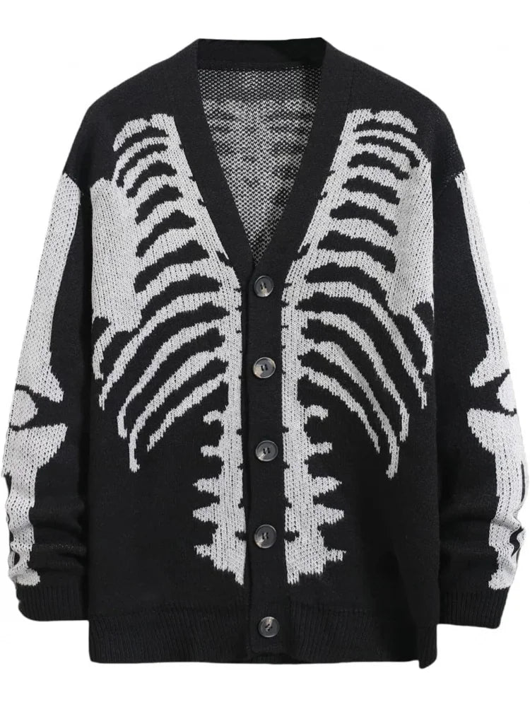 Bone Rib Gothic Knit Cardigan - front studio view (1 of 2)