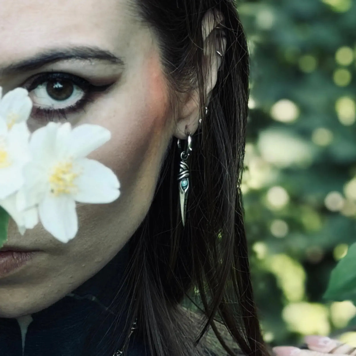 EYE DAGGER EARRINGS (925 SILVER)