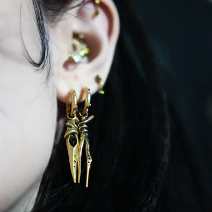 EYE DAGGER EARRINGS (SILVER-TURQUOISE)