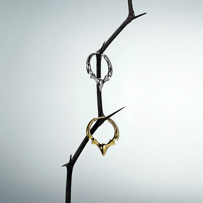 FANG CREST HOOP EARRINGS