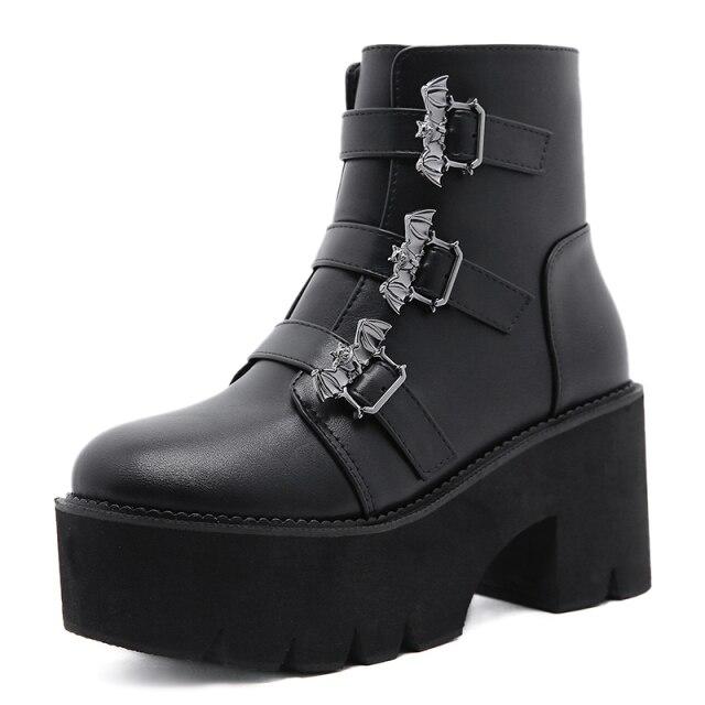 Gothic Bat Boots - alternate studio view (2 of 2)