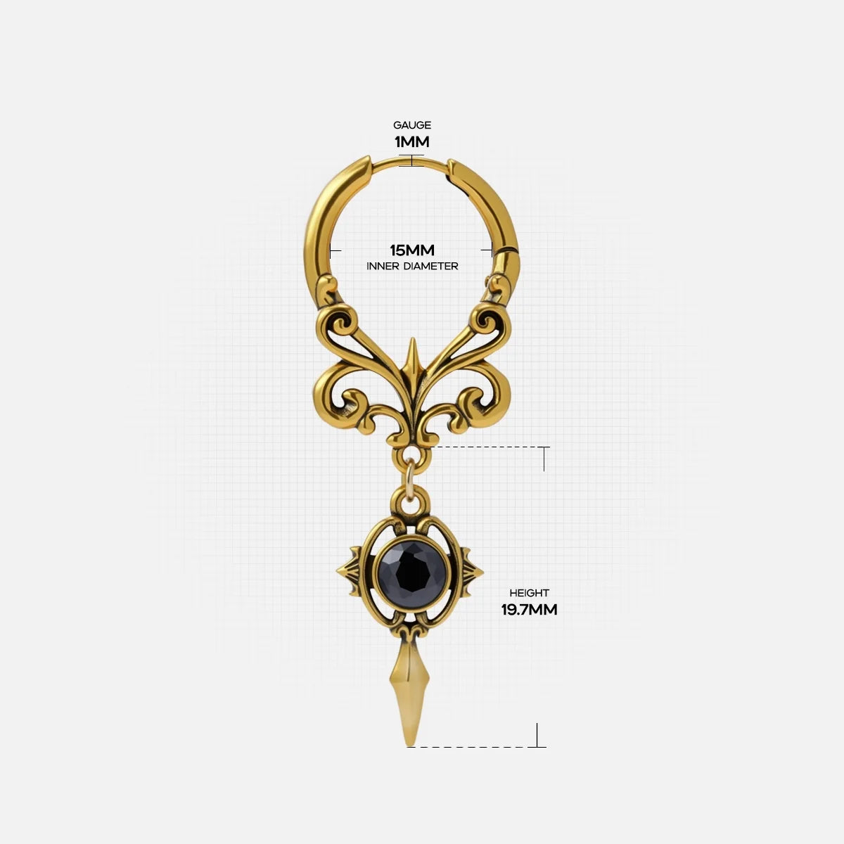 GOTHIC CREST EARRINGS