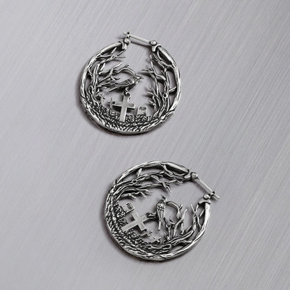 GRAVEYARD RAVEN EARRINGS