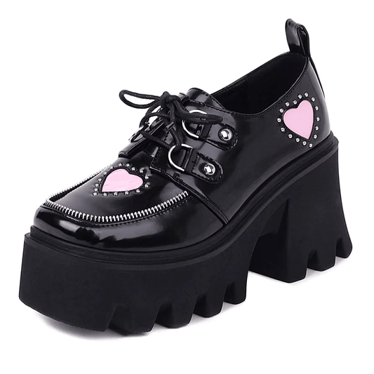 Heart Platform Boots - front studio view (1 of 2)