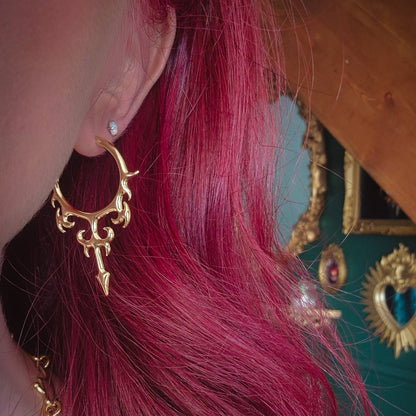 HELLFLAME BLADE EARRINGS