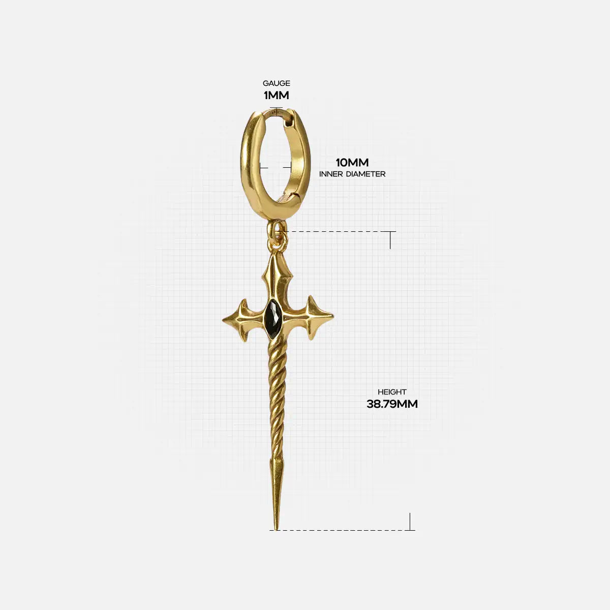 LONGINUS GODPIERCER EARRINGS (925 SILVER)