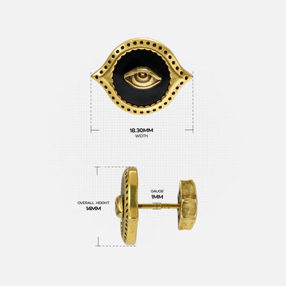 MIRROR WITNESS STUD EARRINGS