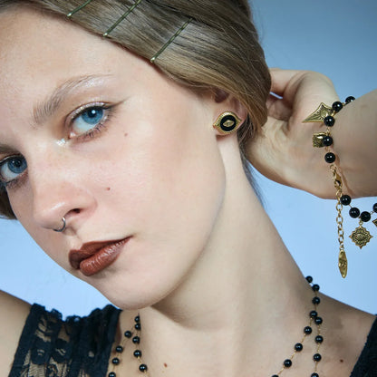 MIRROR WITNESS STUD EARRINGS