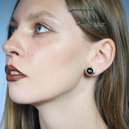 MIRROR WITNESS STUD EARRINGS