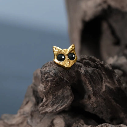 OWL SKULL FLATBACK STUD