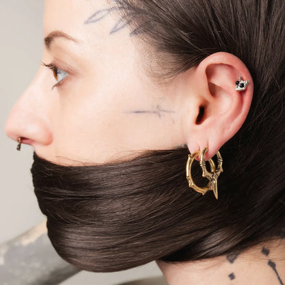 OWL SKULL FLATBACK STUD