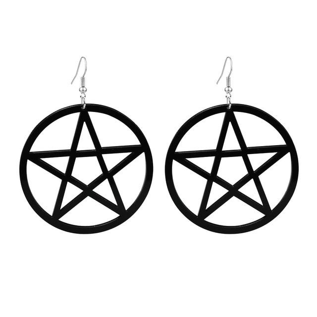 Pentagram Earrings - front studio view (1 of 3)