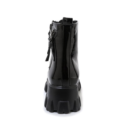 Zip Tire Ankle Boots