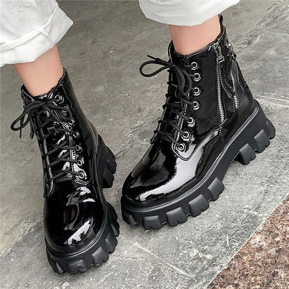 Zip Tire Ankle Boots