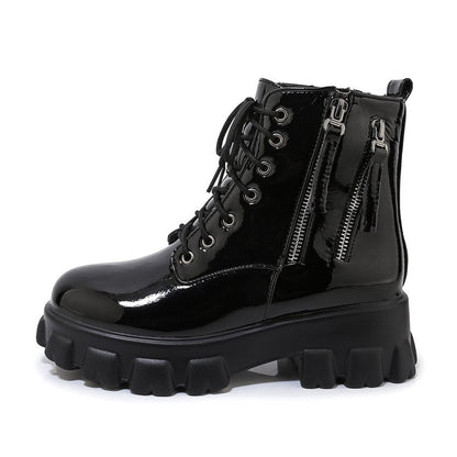 Zip Tire Ankle Boots