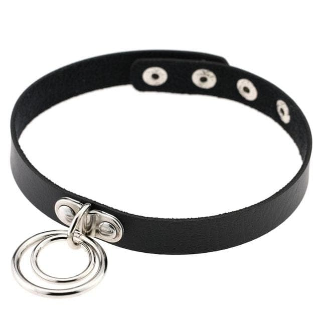 Double Ring Goth Choker - Creepy Goth