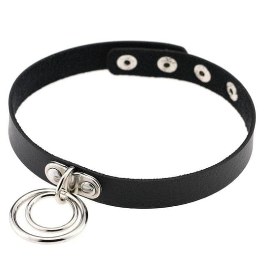 Double Ring Goth Choker - Creepy Goth