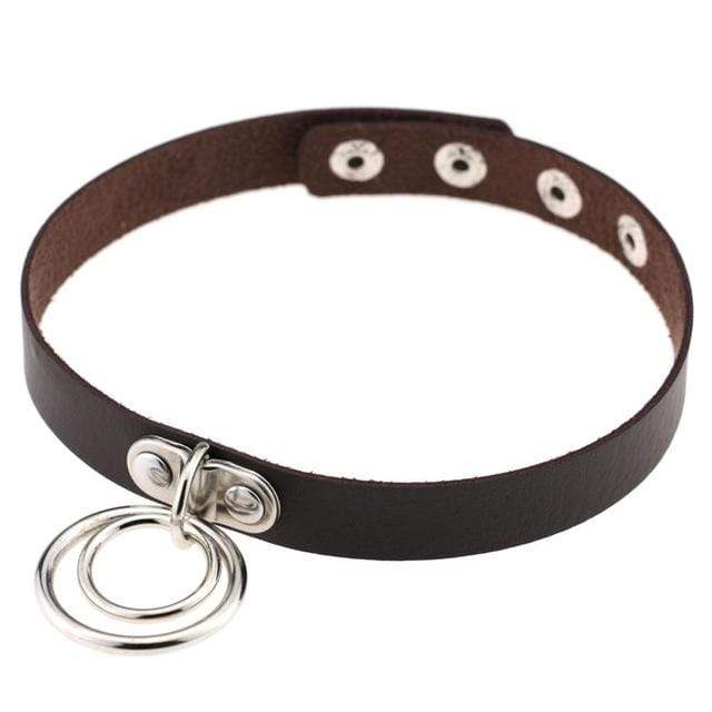 Double Ring Goth Choker - Creepy Goth