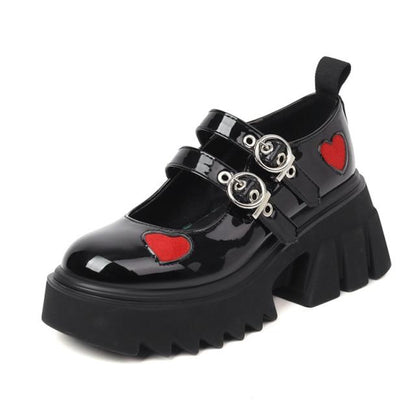 Punk Heart Round Toe Boots