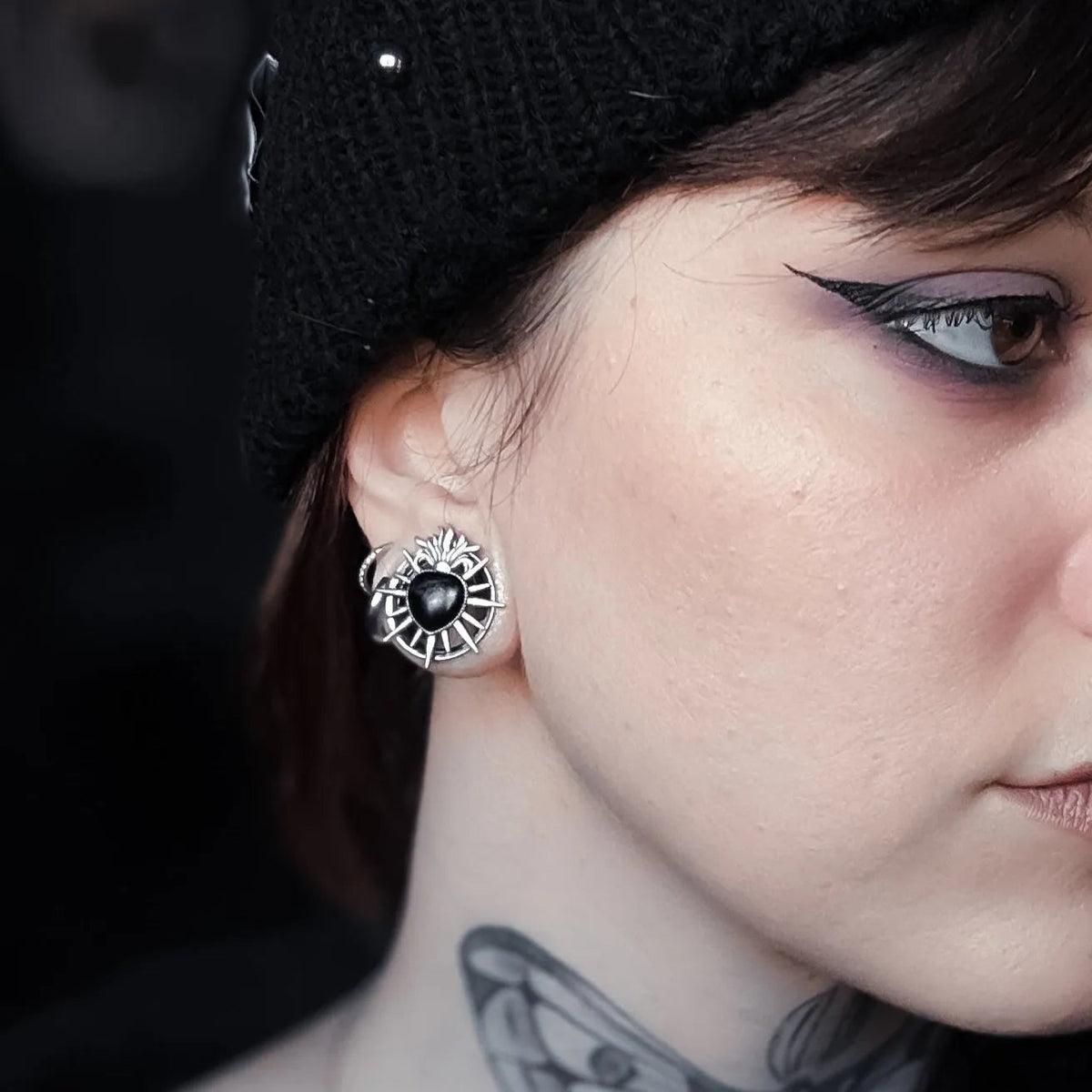 SACRED FLAME HEART TUNNELS (316L STAINLESS STEEL)