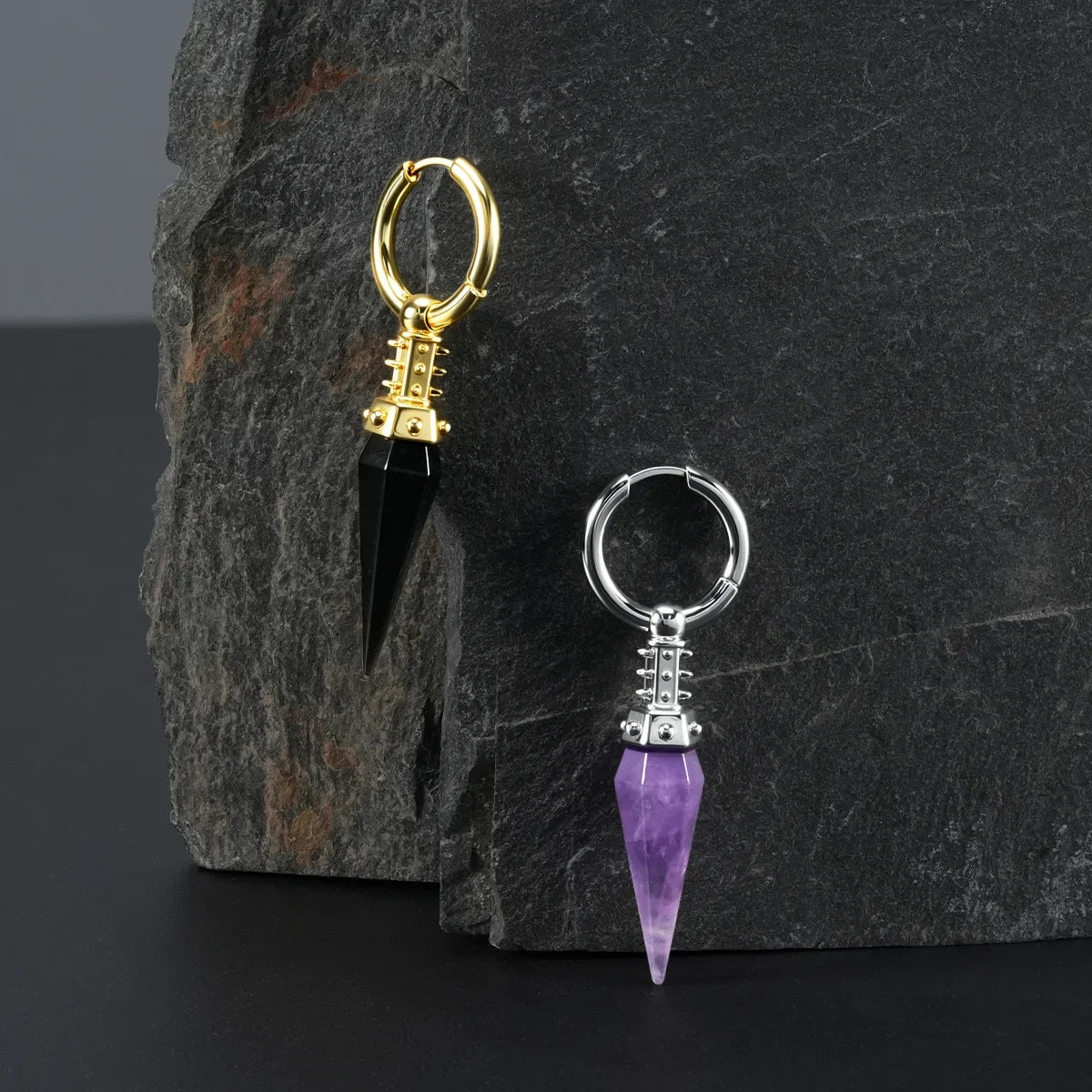 RIVET PRISM EARRINGS