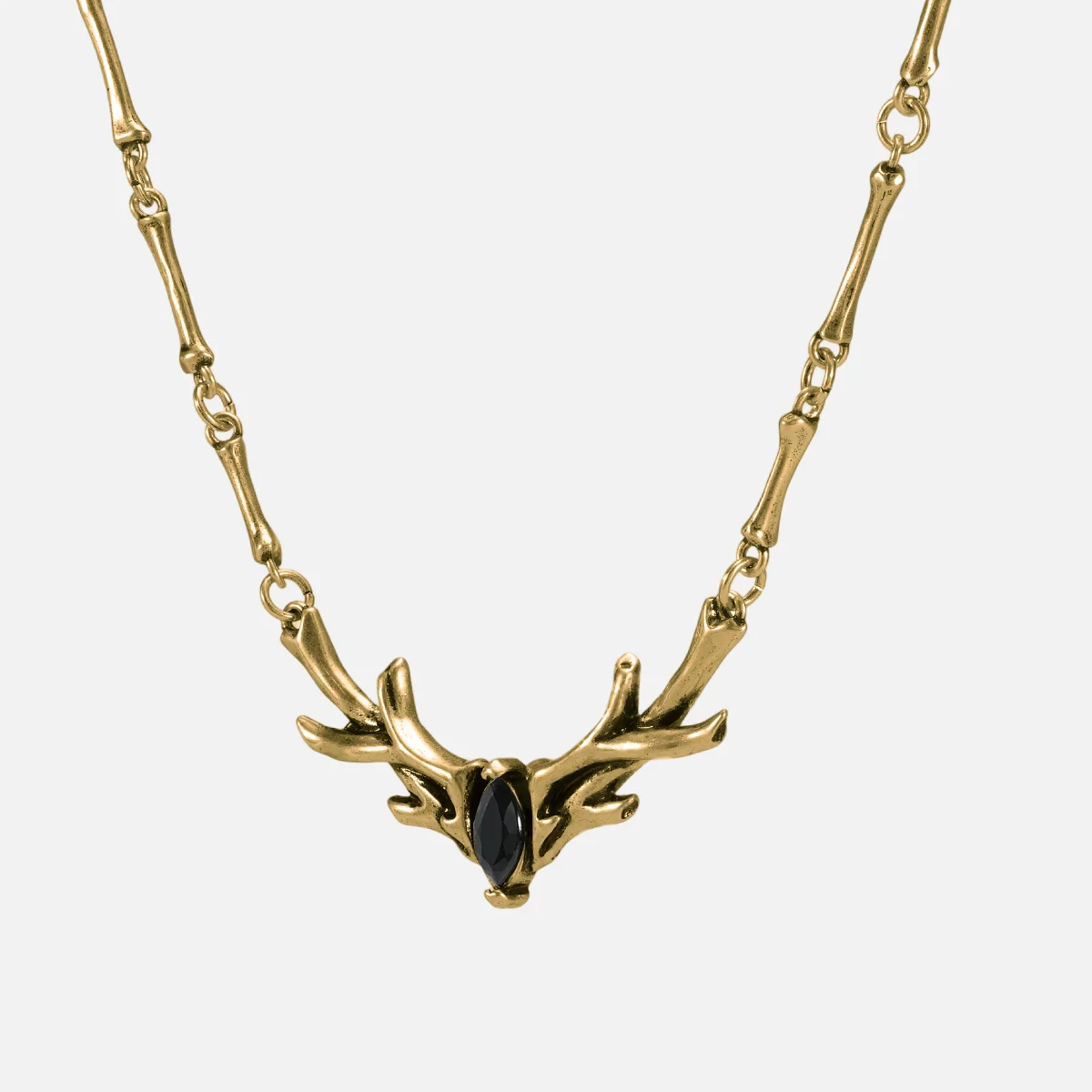 SACRED ANTLER COLLAR NECKLACE（SILVER-TURQUOISE)