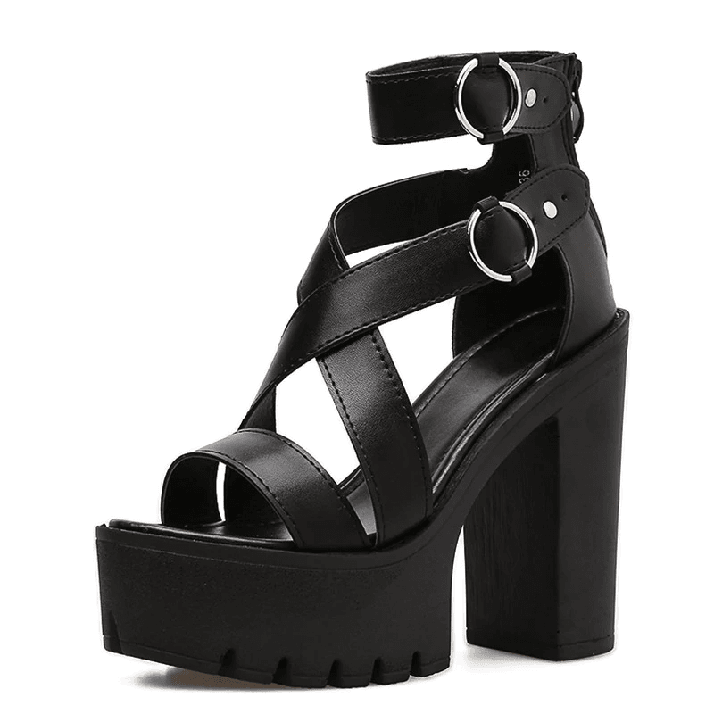 Solid Retro High Heels - front studio view (1 of 4)