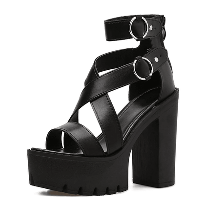 Solid Retro High Heels - front studio view (1 of 4)