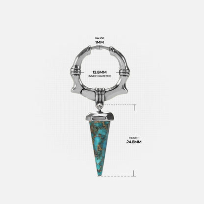 UNEARTHED SPIKE EARRINGS  (SILVER-TURQUOISE)
