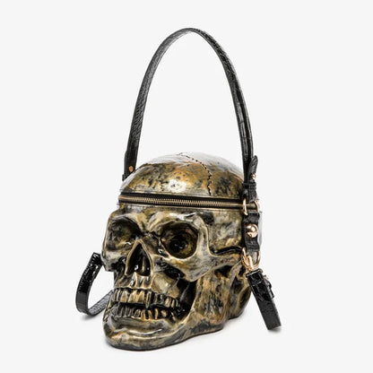 Skull Head Bag - alternate view, shown with a person (3 of 5)