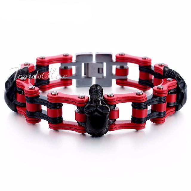 Link Skull Bracelet - alternate view, shown with a person (5 of 5)