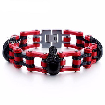 Link Skull Bracelet - alternate view, shown with a person (5 of 5)