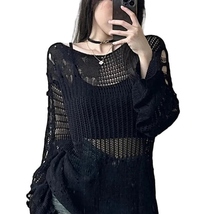 Women's Knitted Blouse - primary photo, shown with a person (1 of 2)