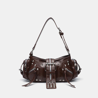 Midnight Studded Gothic Shoulder Bag - alternate studio view (3 of 3)