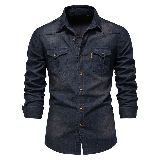 Denim Long Sleeve Shirt - alternate studio view (2 of 5)