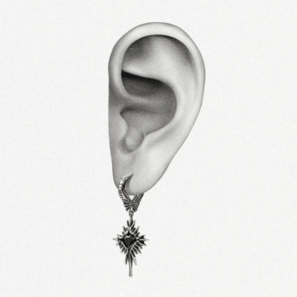 WINGED HEARTBURST EARRINGS (925 SILVER)